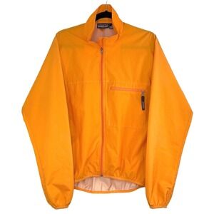 Vintage 90s Patagonia Men's Medium Orange Ripstop Lightweight Windbreaker Jacket